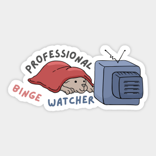 Professional Doggo Binge Watcher Sticker